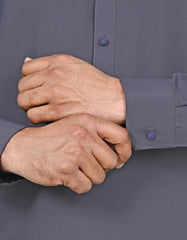 Grey Plain Kameez Shalwar KS2626S-M