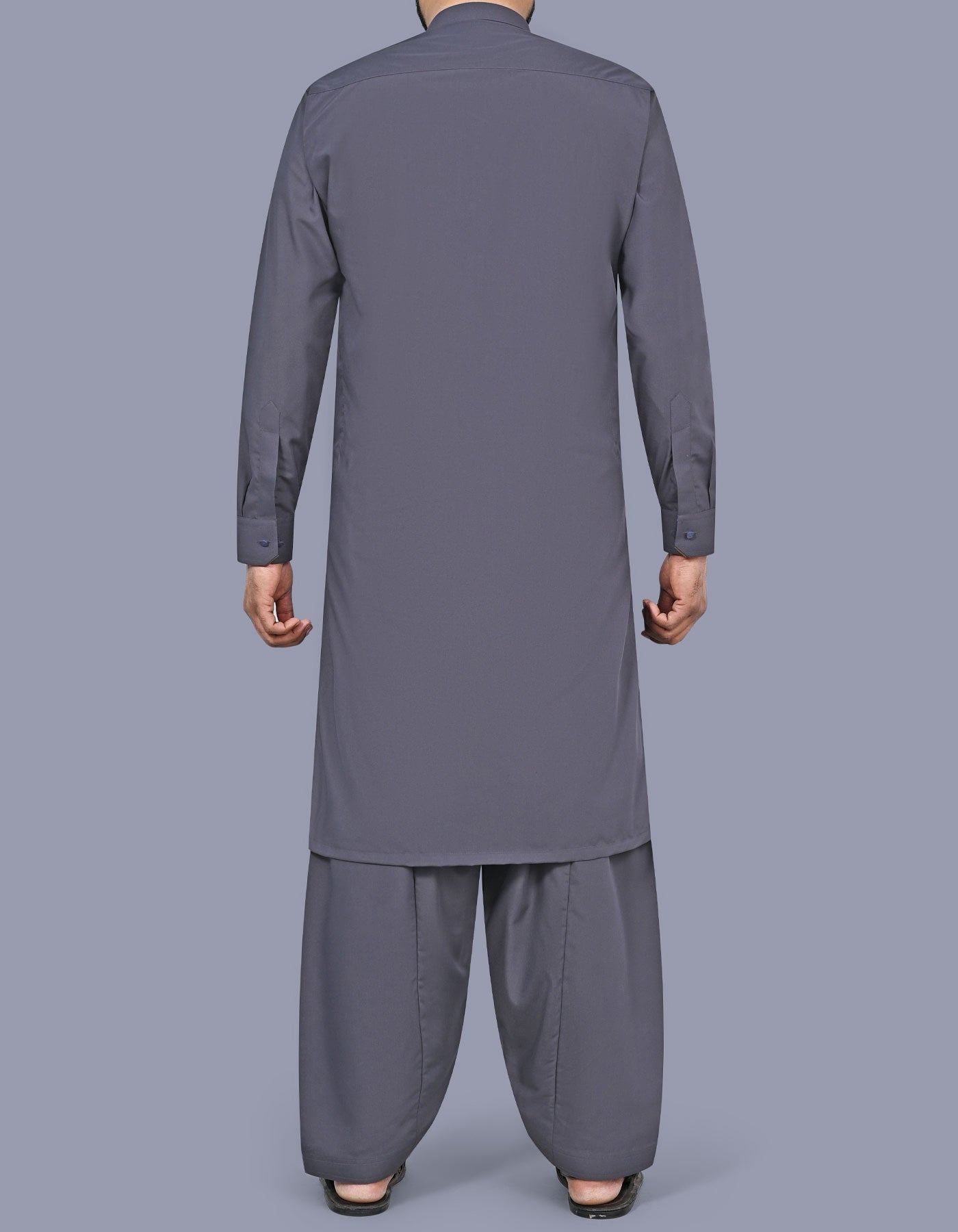 Grey Plain Kameez Shalwar KS2626S-XL