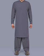 Grey Plain Kameez Shalwar KS2626S-XS