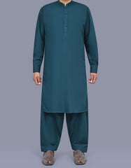Teal Plain Kameez Shalwar KS2627S-XS