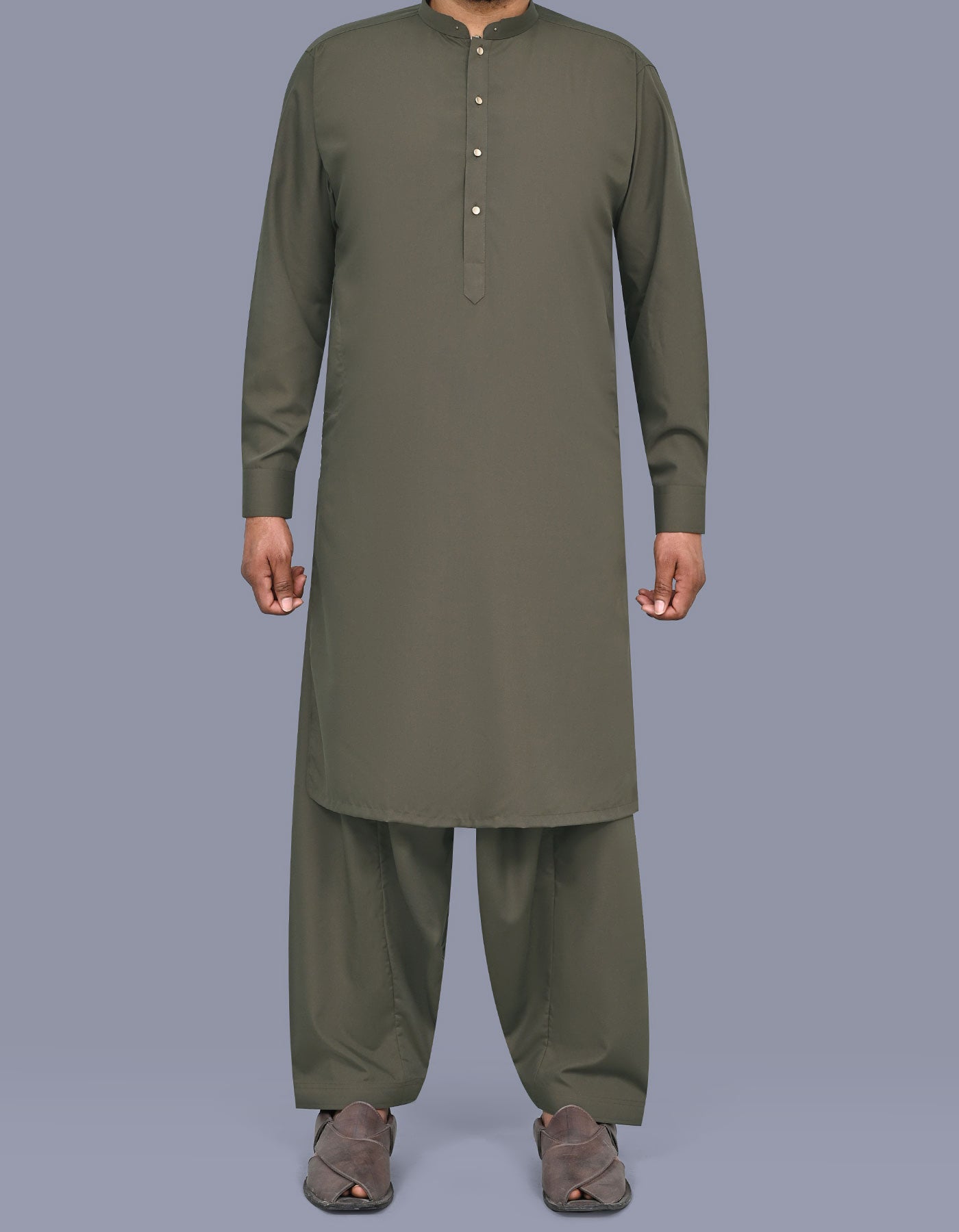 Mehndi Plain Kameez Shalwar KS2630S-XS