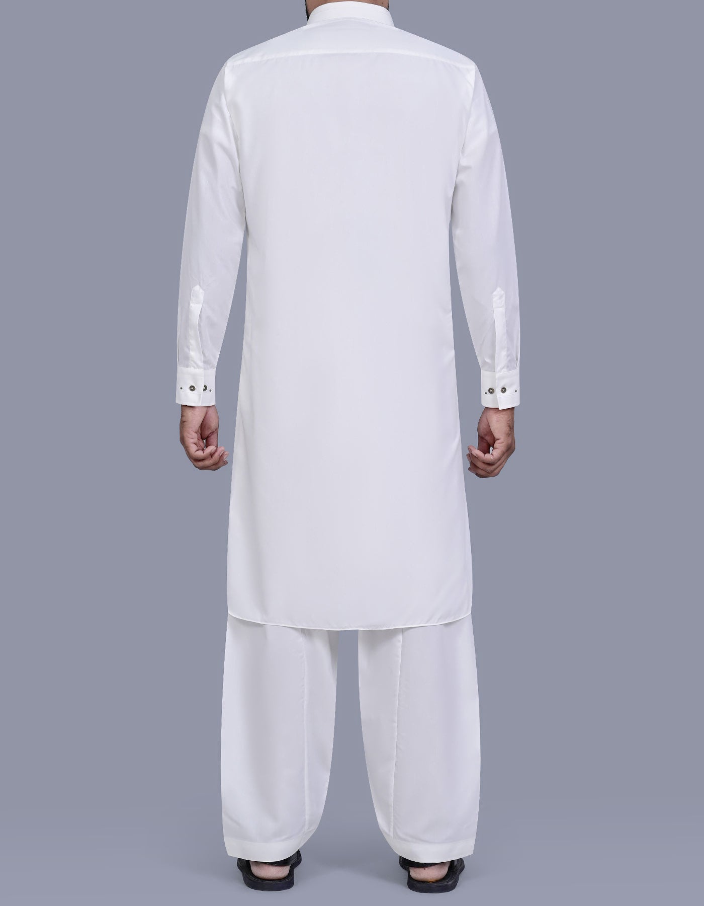 Off White Plain Kameez Shalwar KS2636R-L