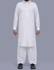 Off White Plain Kameez Shalwar KS2636R-XS