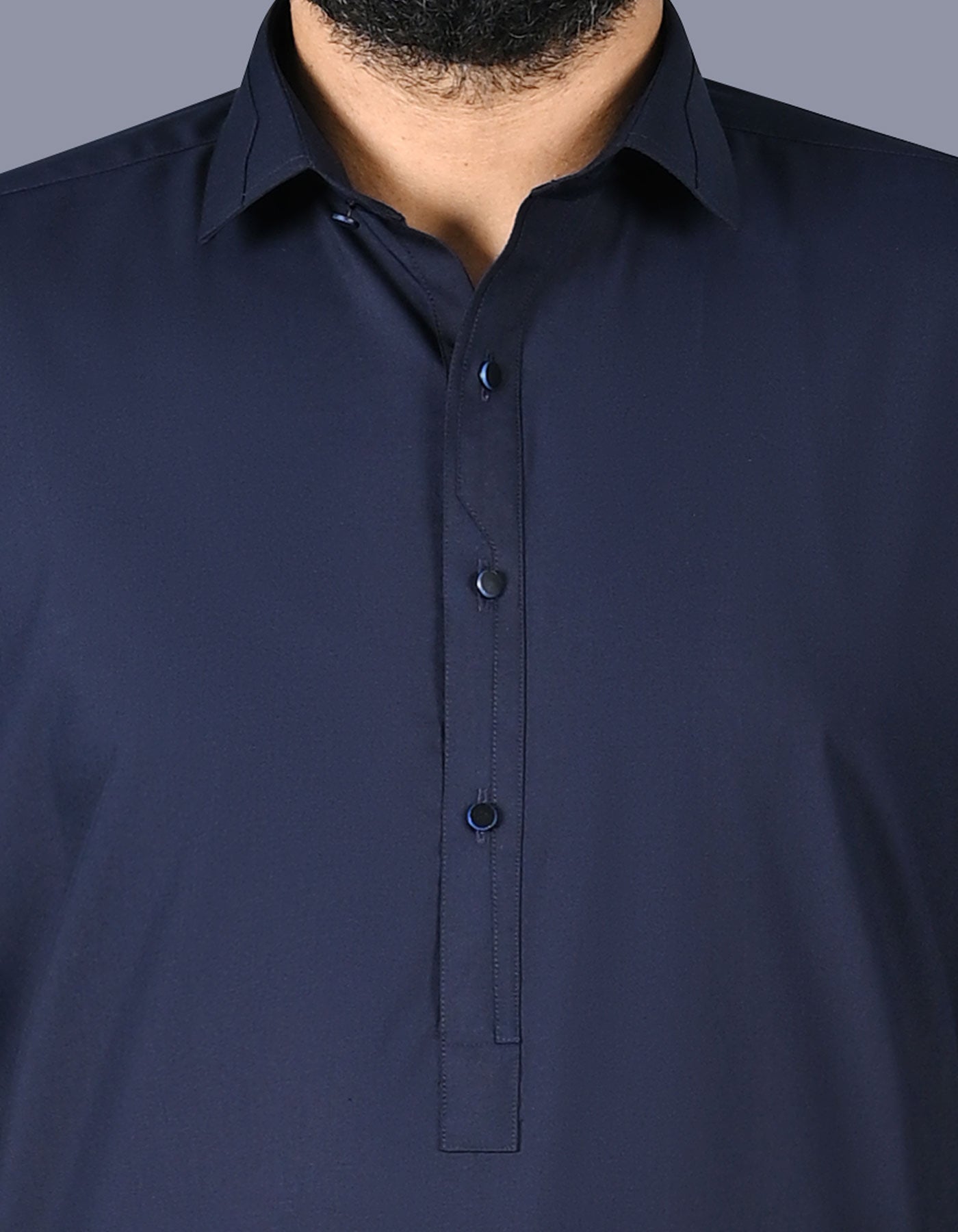 Navy Plain Kameez Shalwar KS2637R-S