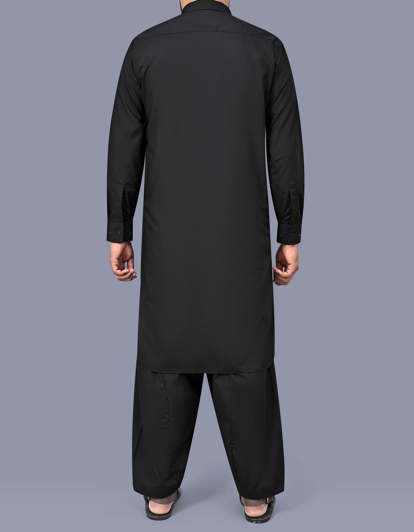 Black Plain Kameez Shalwar KS2638R-L