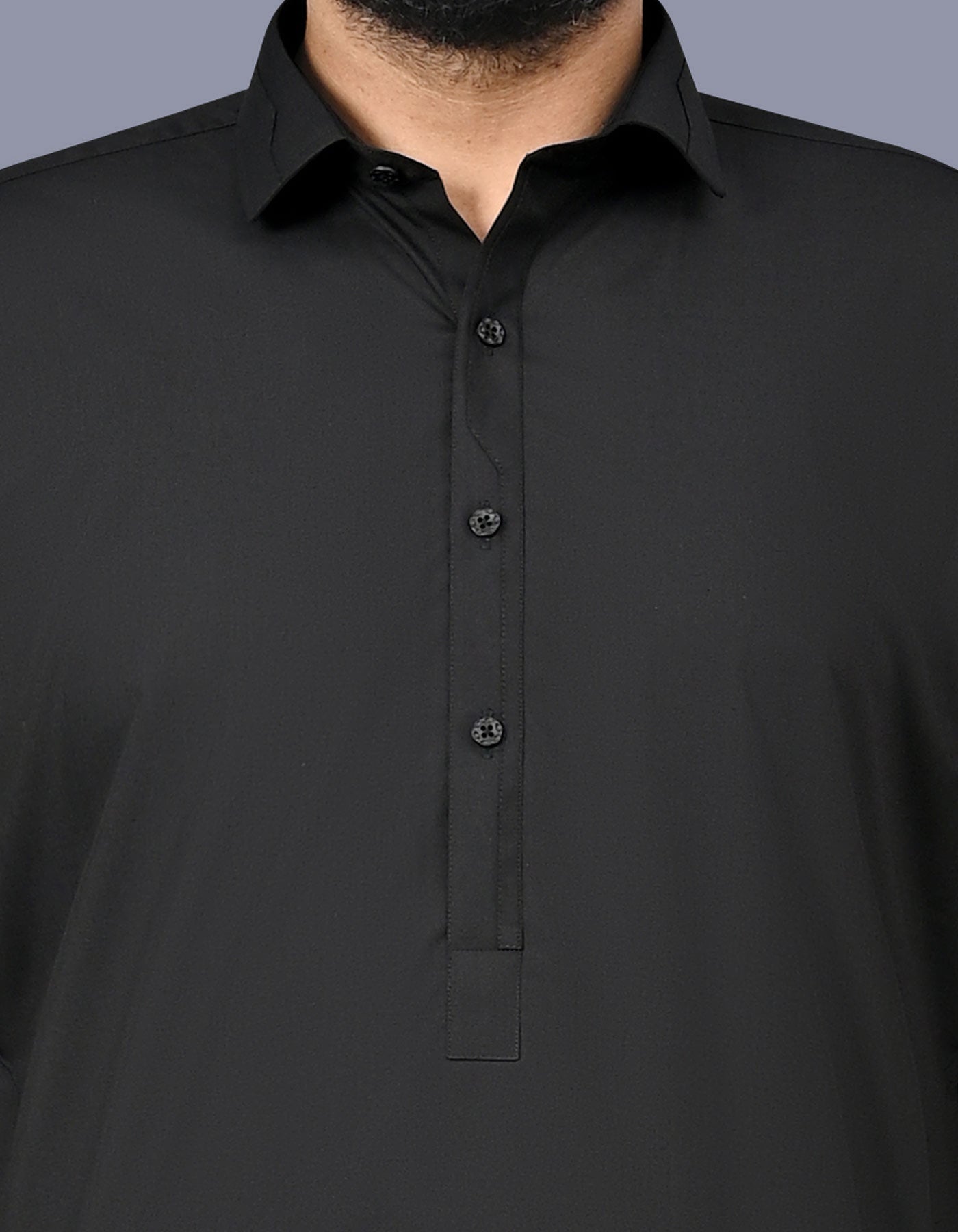 Black Plain Kameez Shalwar KS2638R-S