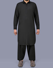 Black Plain Kameez Shalwar KS2638R-XS