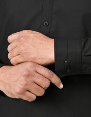 Black Plain Kameez Shalwar KS2638S-M