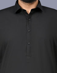 Black Plain Kameez Shalwar KS2638S-S