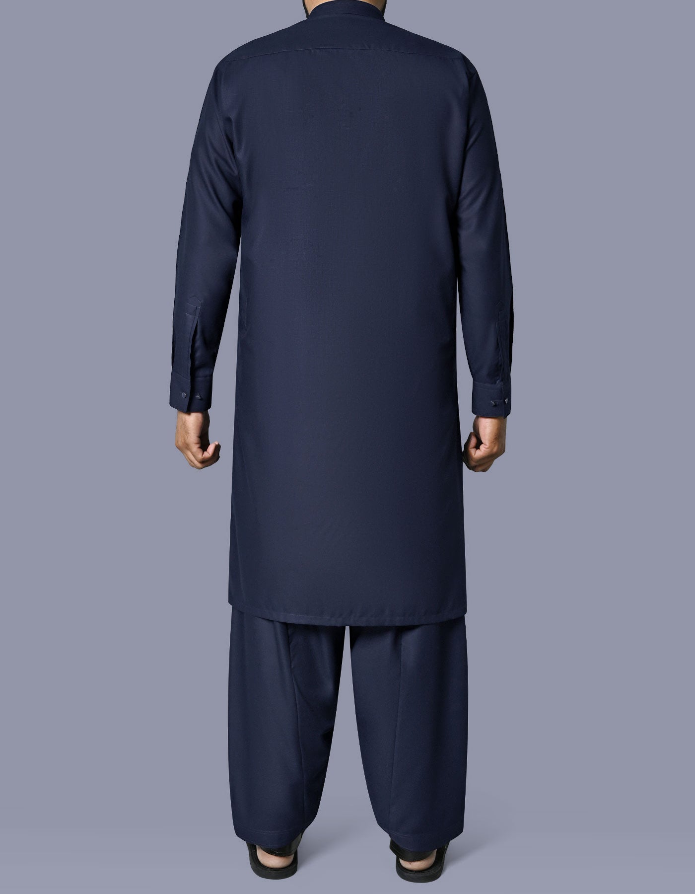 Navy Texture Kameez Shalwar KS2642S-L