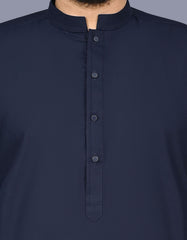 Navy Texture Kameez Shalwar KS2642S-S