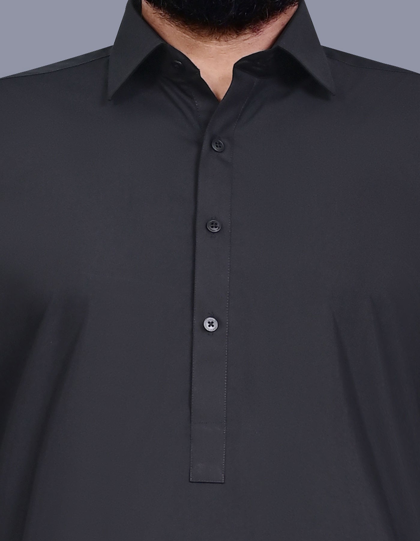 Black Plain Kameez Shalwar KS2657S-S