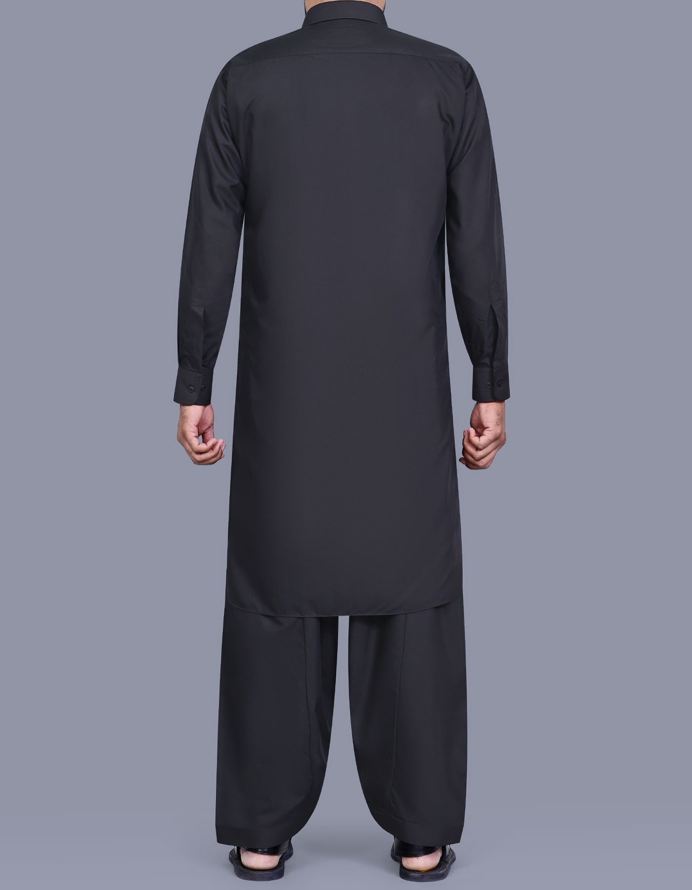 Black Plain Kameez Shalwar KS2659R-L
