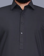 Black Plain Kameez Shalwar KS2659R-S