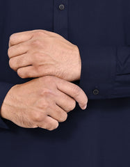 Navy Plain Kameez Shalwar KS2660S-M