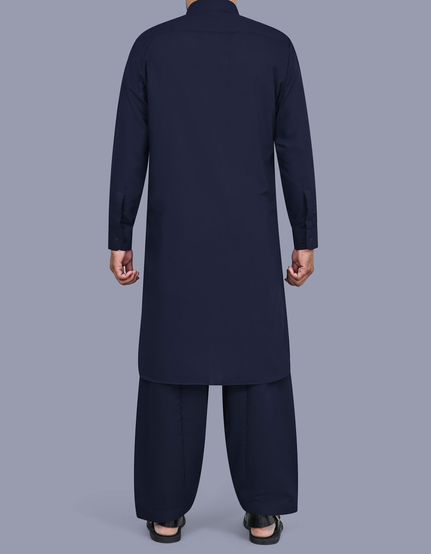 Navy Plain Kameez Shalwar KS2660S-L