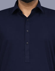 Navy Plain Kameez Shalwar KS2660S-S