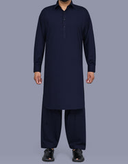 Navy Plain Kameez Shalwar KS2660S-XS