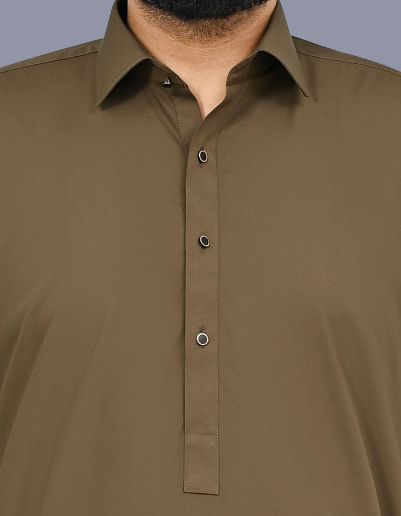 D Brown Plain Kameez Shalwar KS2662R-S