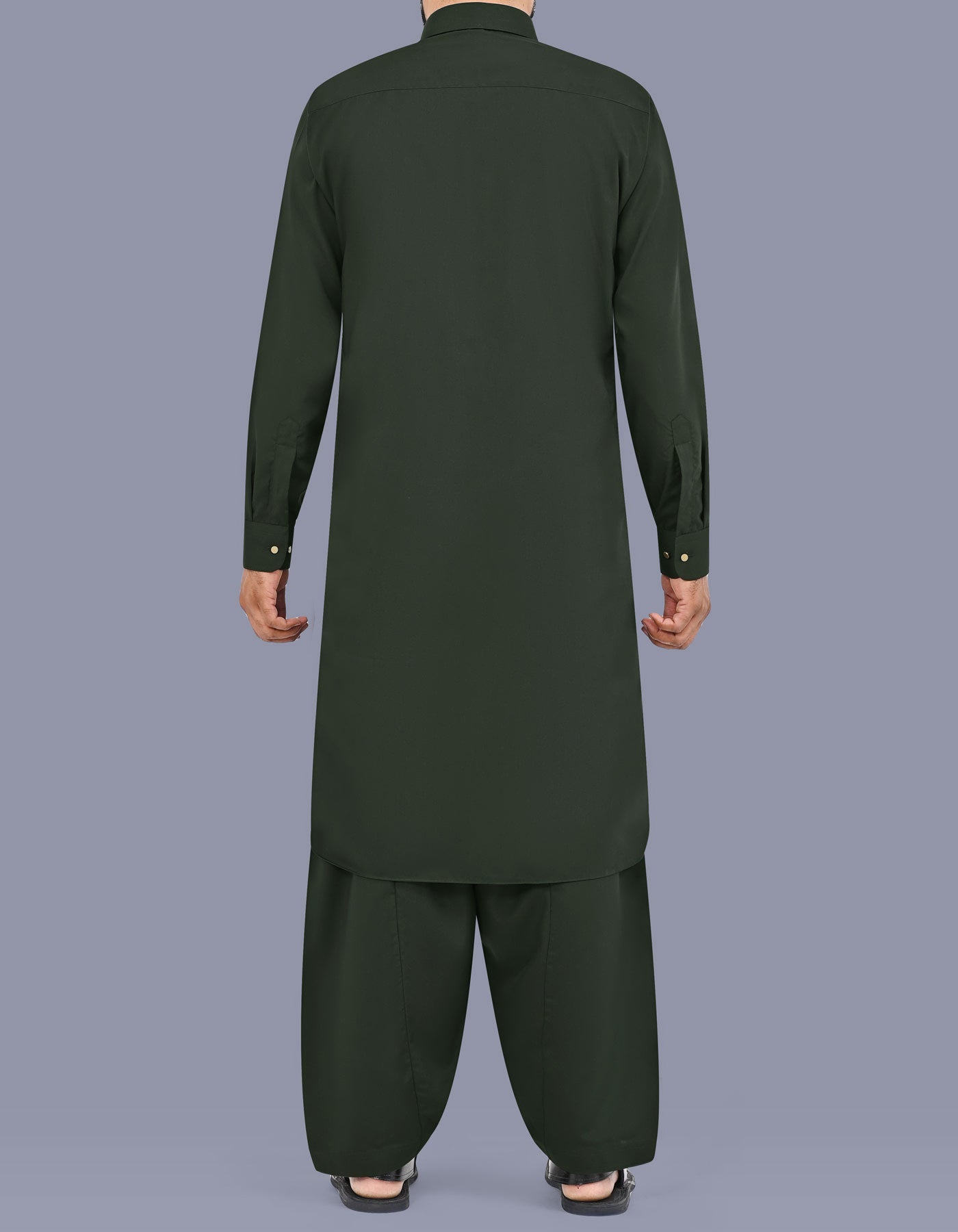 D Green Plain Kameez Shalwar KS2666S-L