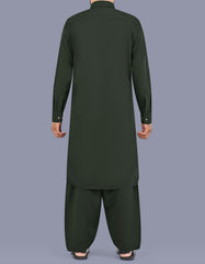 D Green Plain Kameez Shalwar KS2666S-L