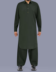 D Green Plain Kameez Shalwar KS2666S-XS