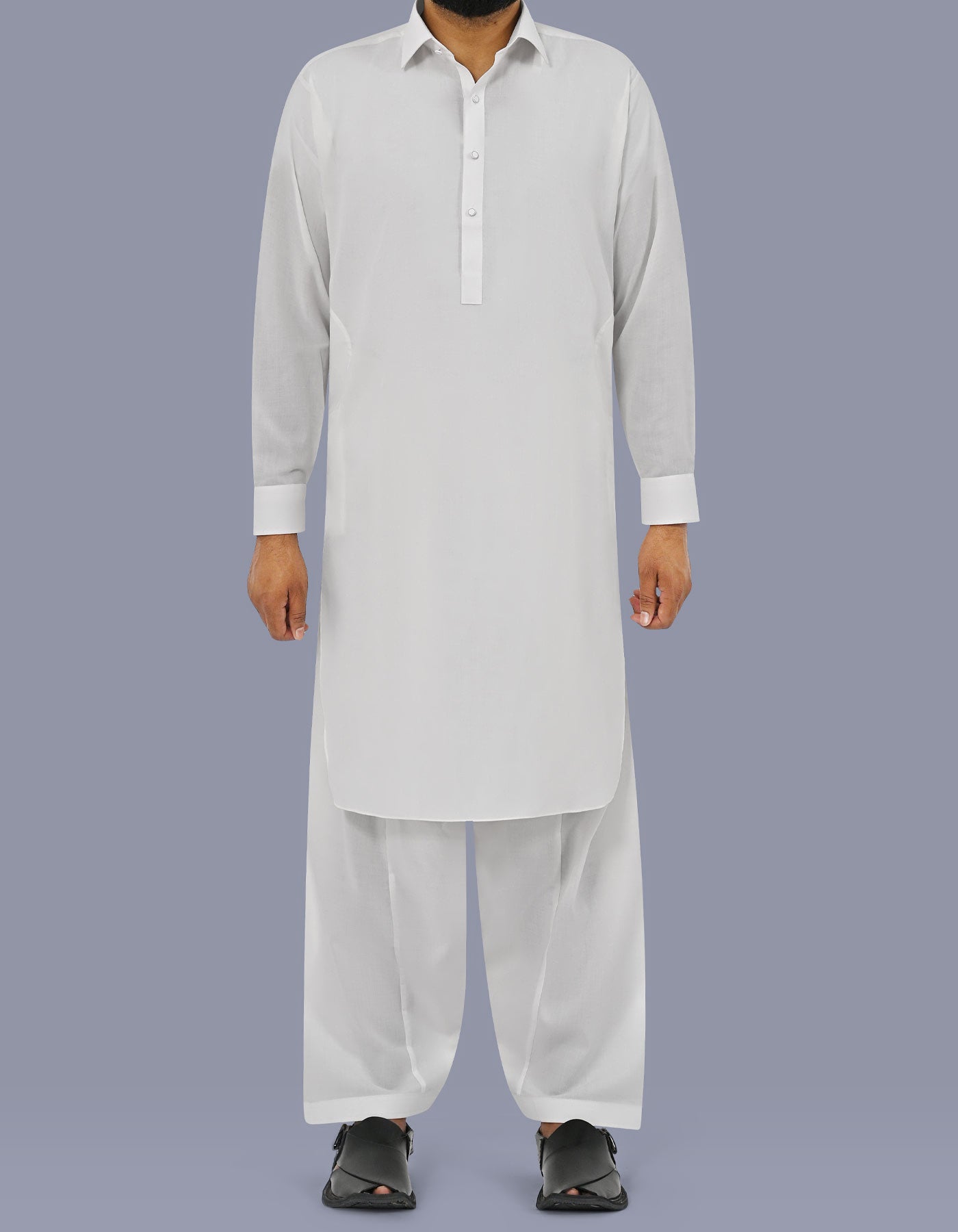 White Plain Kameez Shalwar KS2667R-XS
