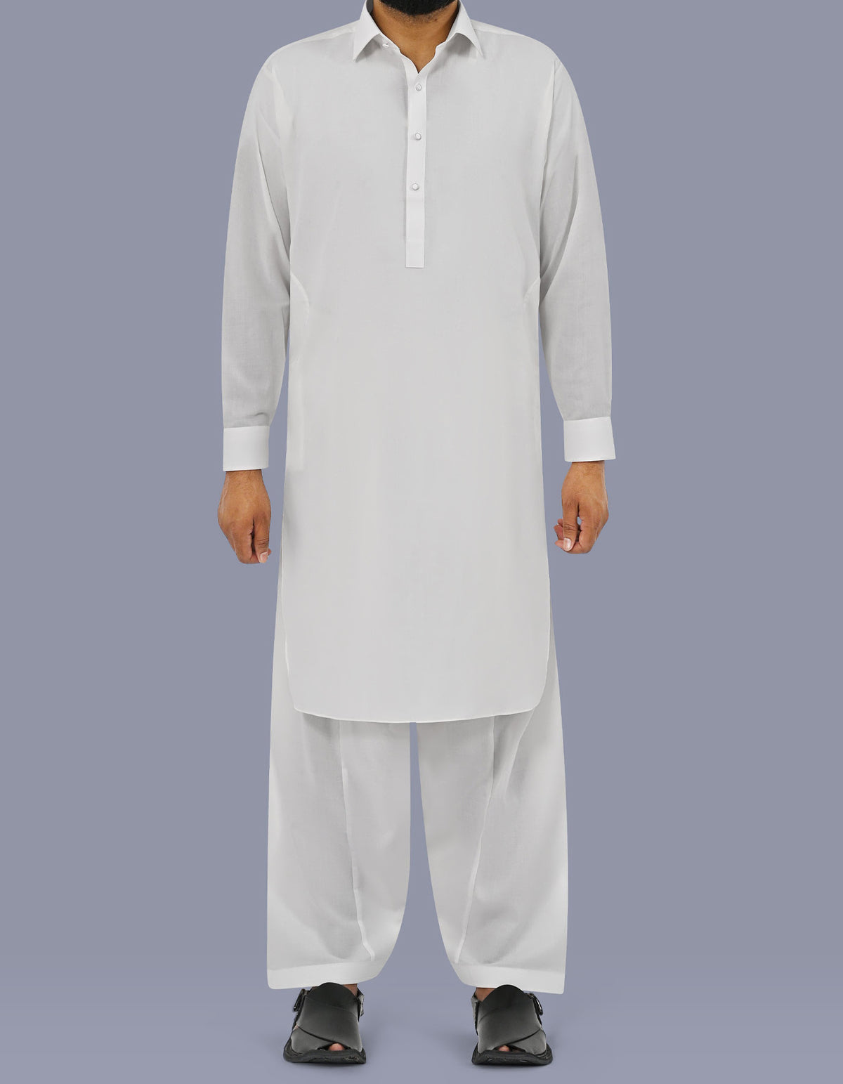 White Plain Kameez Shalwar KS2667R-XS