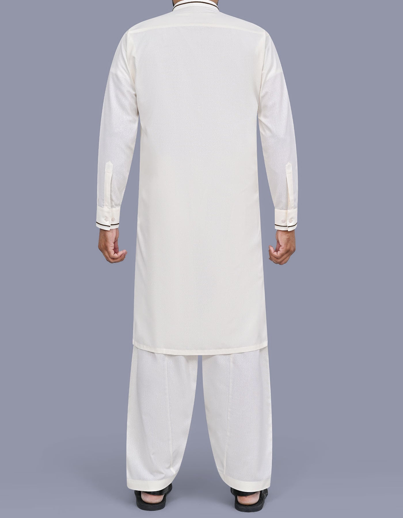 Off White Texture Kameez Shalwar KS2670S-L