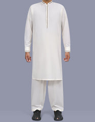 Off White Texture Kameez Shalwar KS2670S-XS