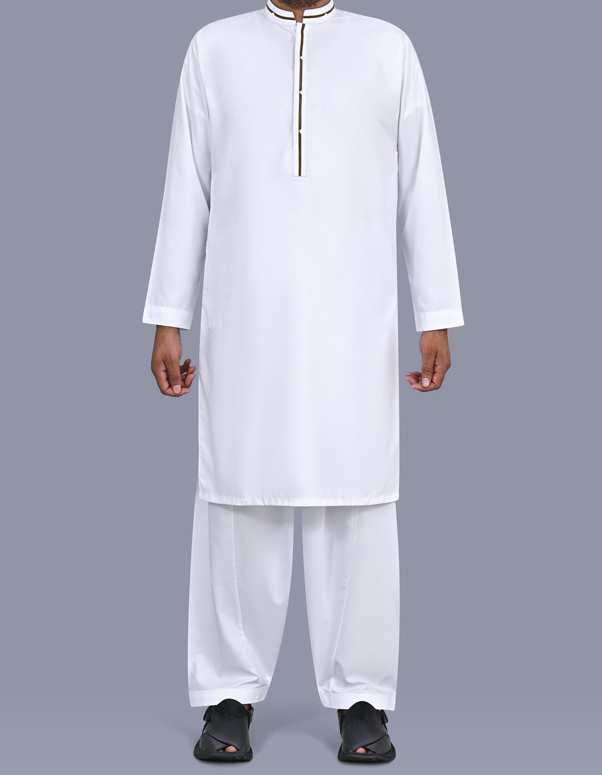 White Plain Kameez Shalwar KS2671S-XS