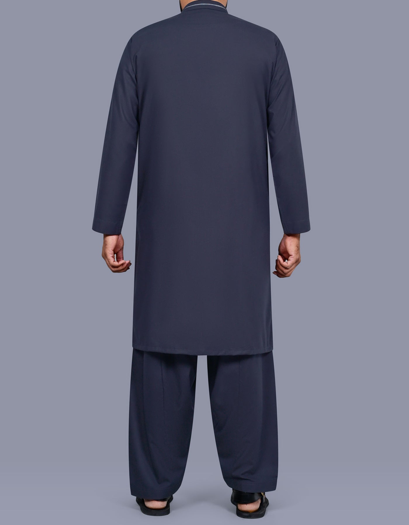 Navy Plain Kameez Shalwar KS2674S-L