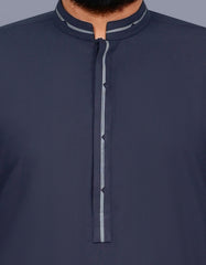 Navy Plain Kameez Shalwar KS2674S-S