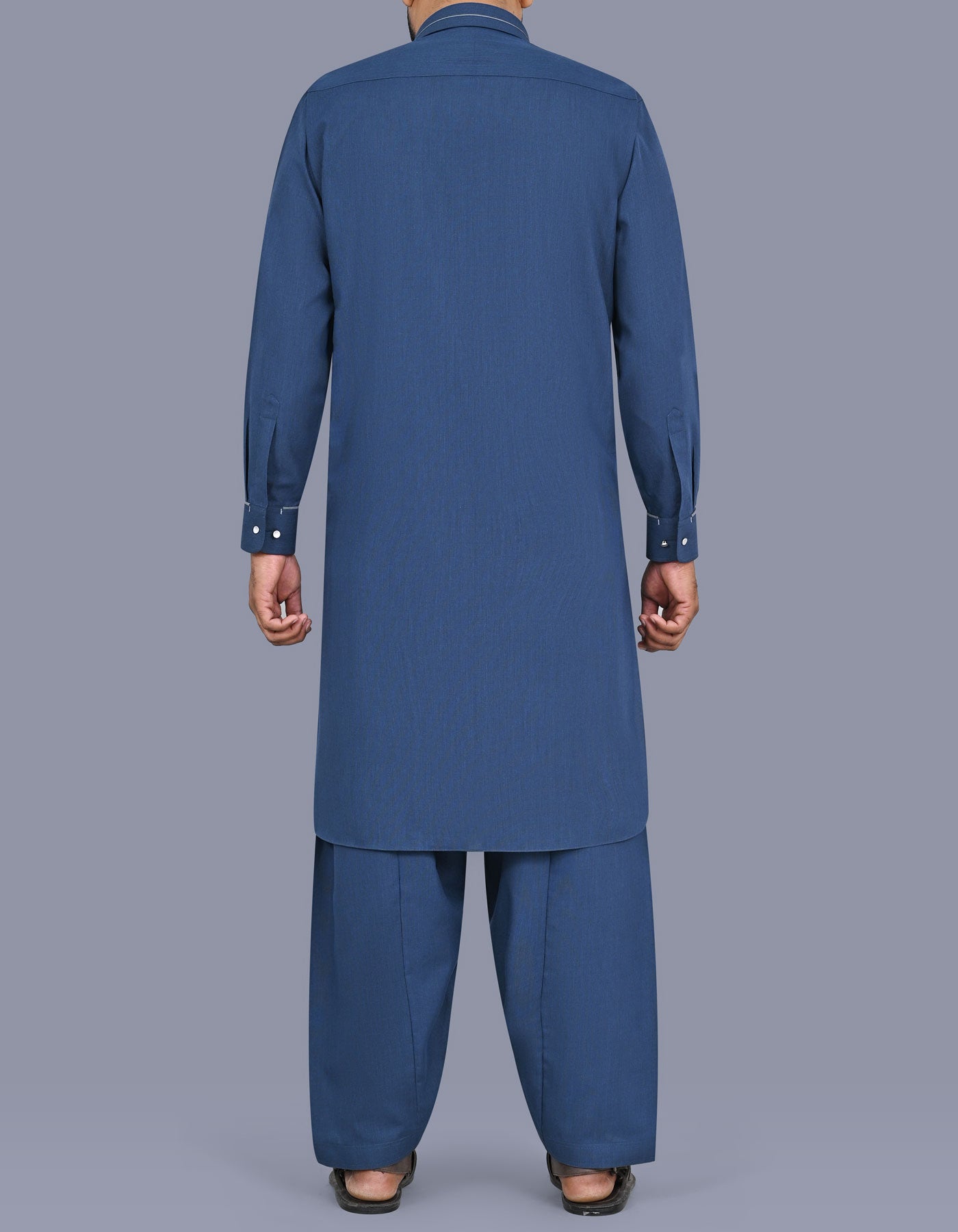 D Blue Texture Kameez Shalwar KS2679S-L