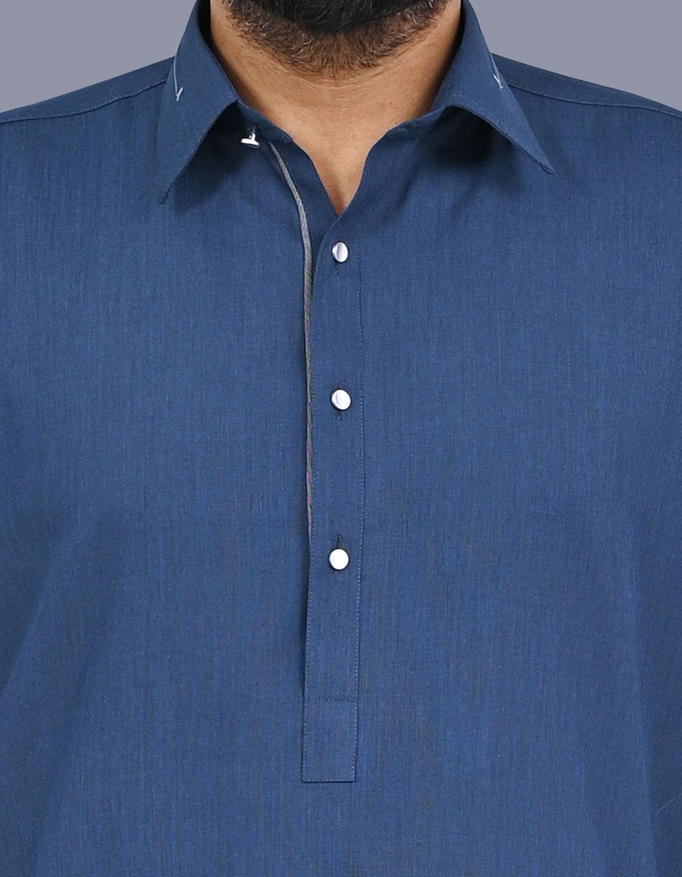 D Blue Texture Kameez Shalwar KS2679S-S