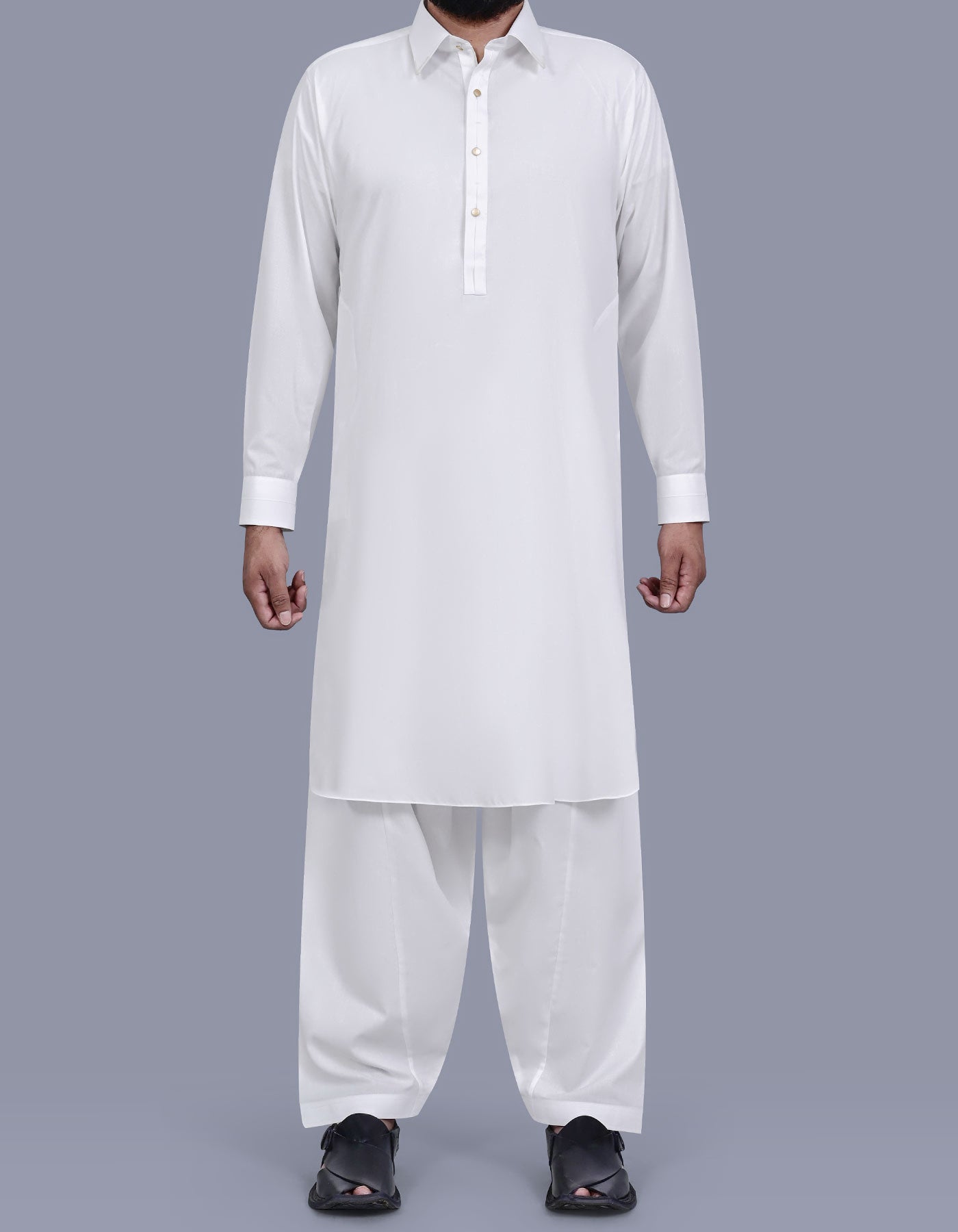White Plain Kameez Shalwar KS2688S-XS