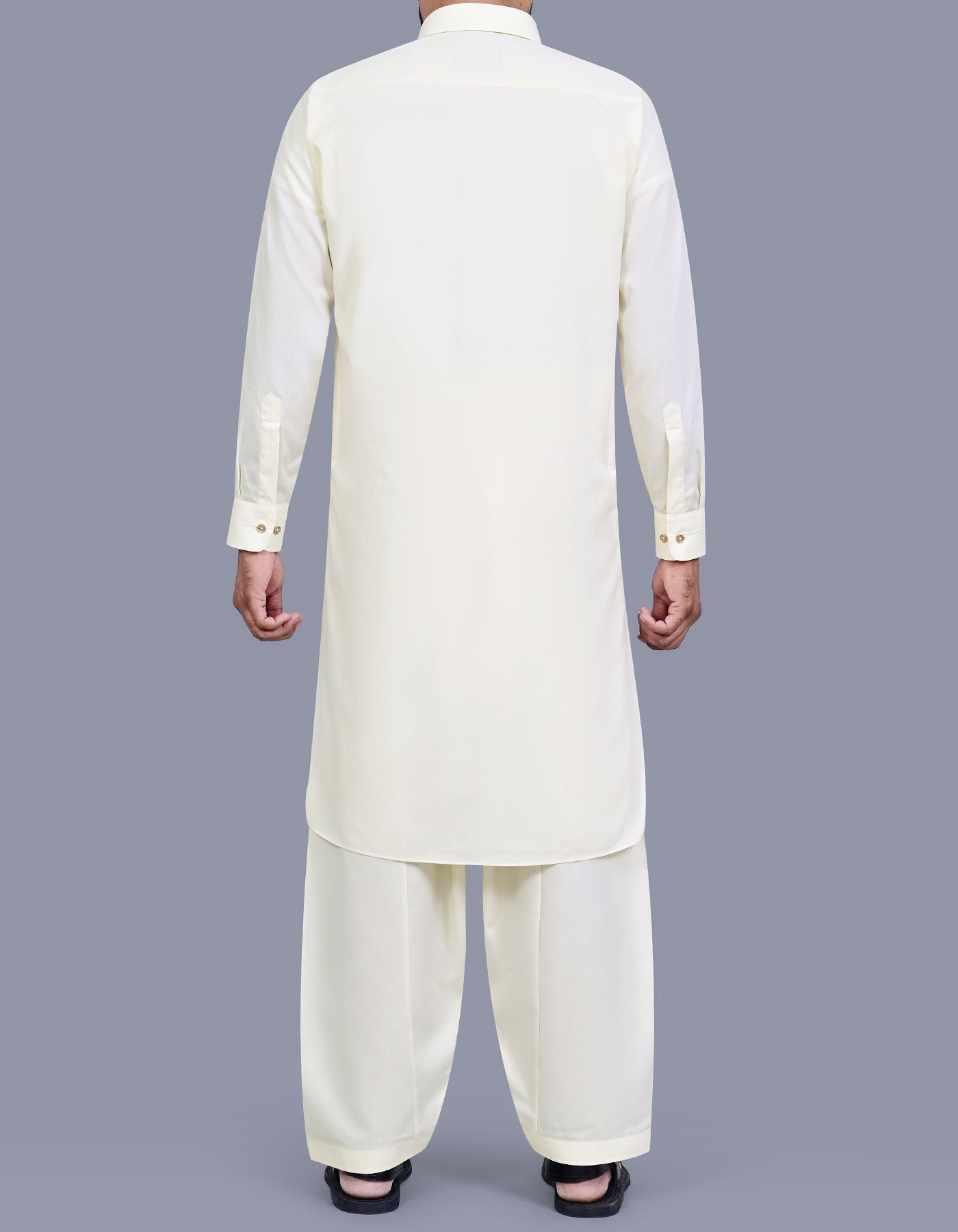 Cream Plain Kameez Shalwar KS2689R-L