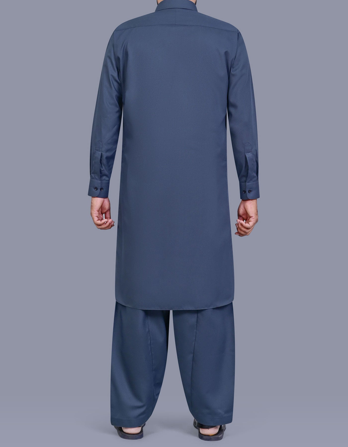 D Grey Plain Kameez Shalwar KS2690S-L