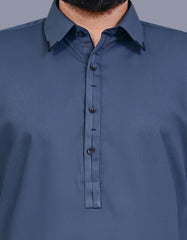 D Grey Plain Kameez Shalwar KS2690S-S