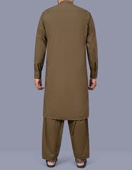 L Olive Plain Kameez Shalwar KS2694S-L