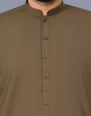 L Olive Plain Kameez Shalwar KS2694S-S