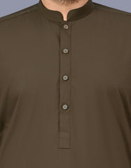 Brown Plain Kameez Shalwar KS2695S-S