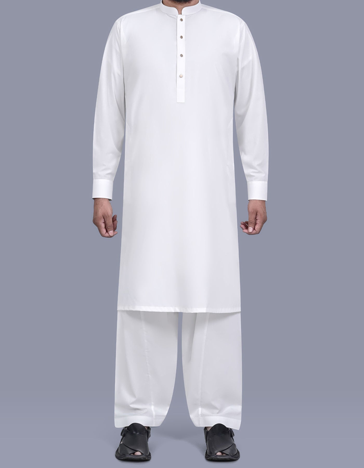White Plain Kameez Shalwar KS2696S-XS