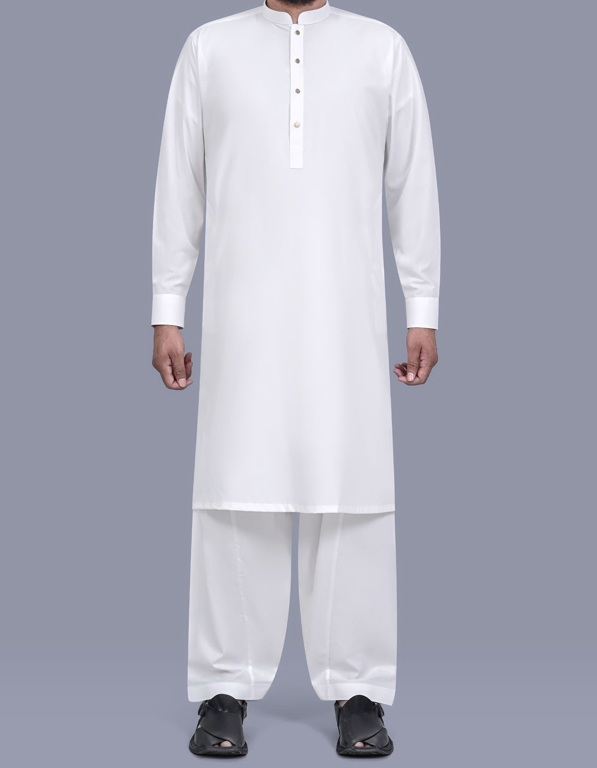White Plain Kameez Shalwar KS2696S-XS