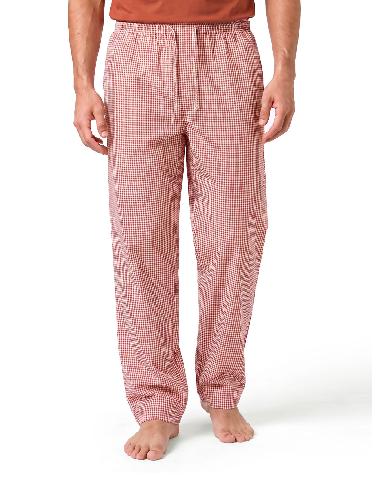 Brown Check Cross Pocket Woven Pajama