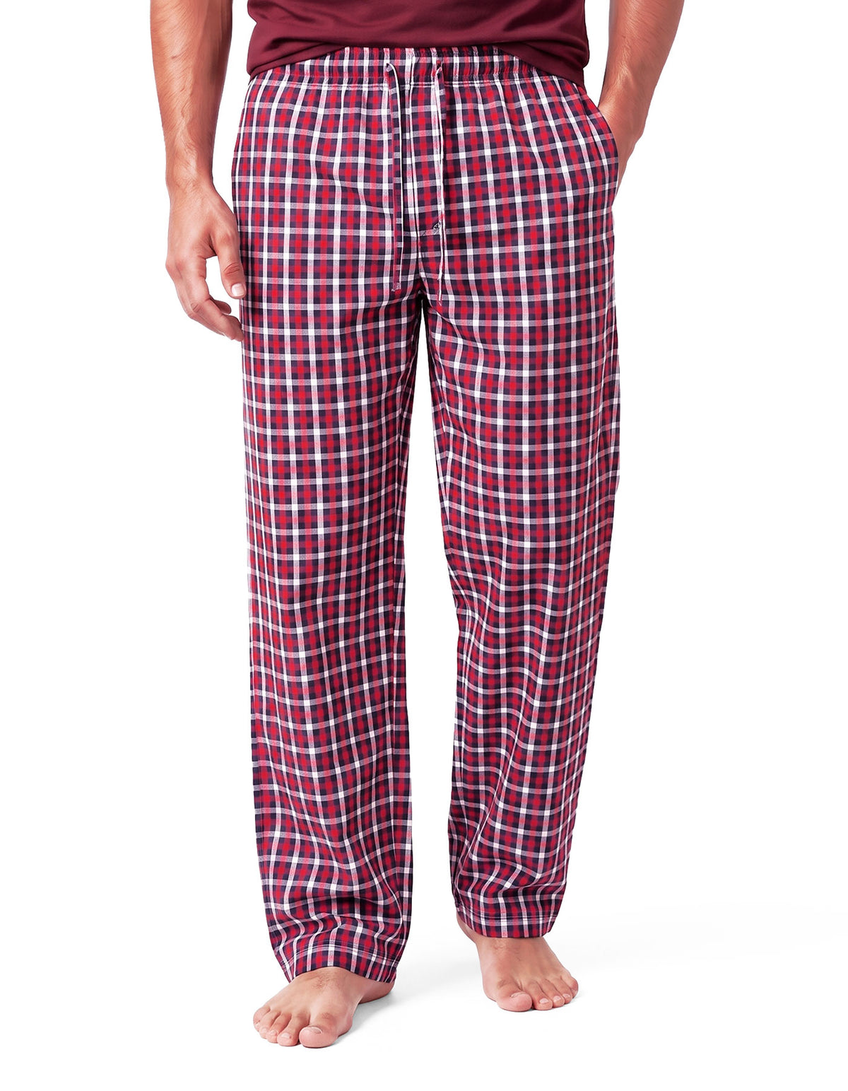 Red Check Cross Pocket Woven Pajama