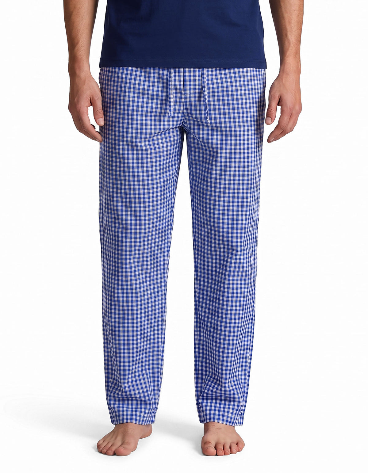 Royal Blue Check Cross Pocket Woven Pajama