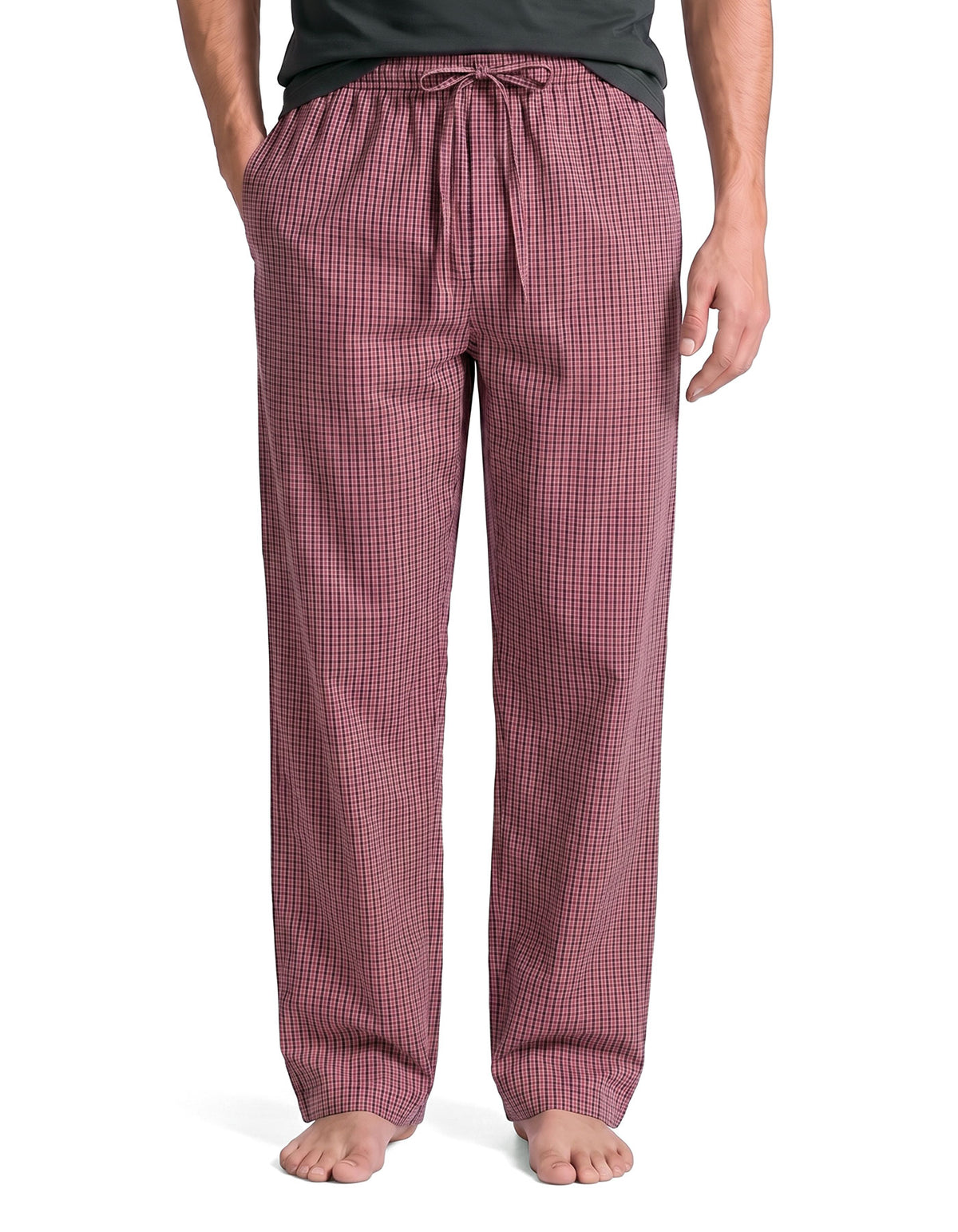 Red Check Cross Pocket Woven Pajama