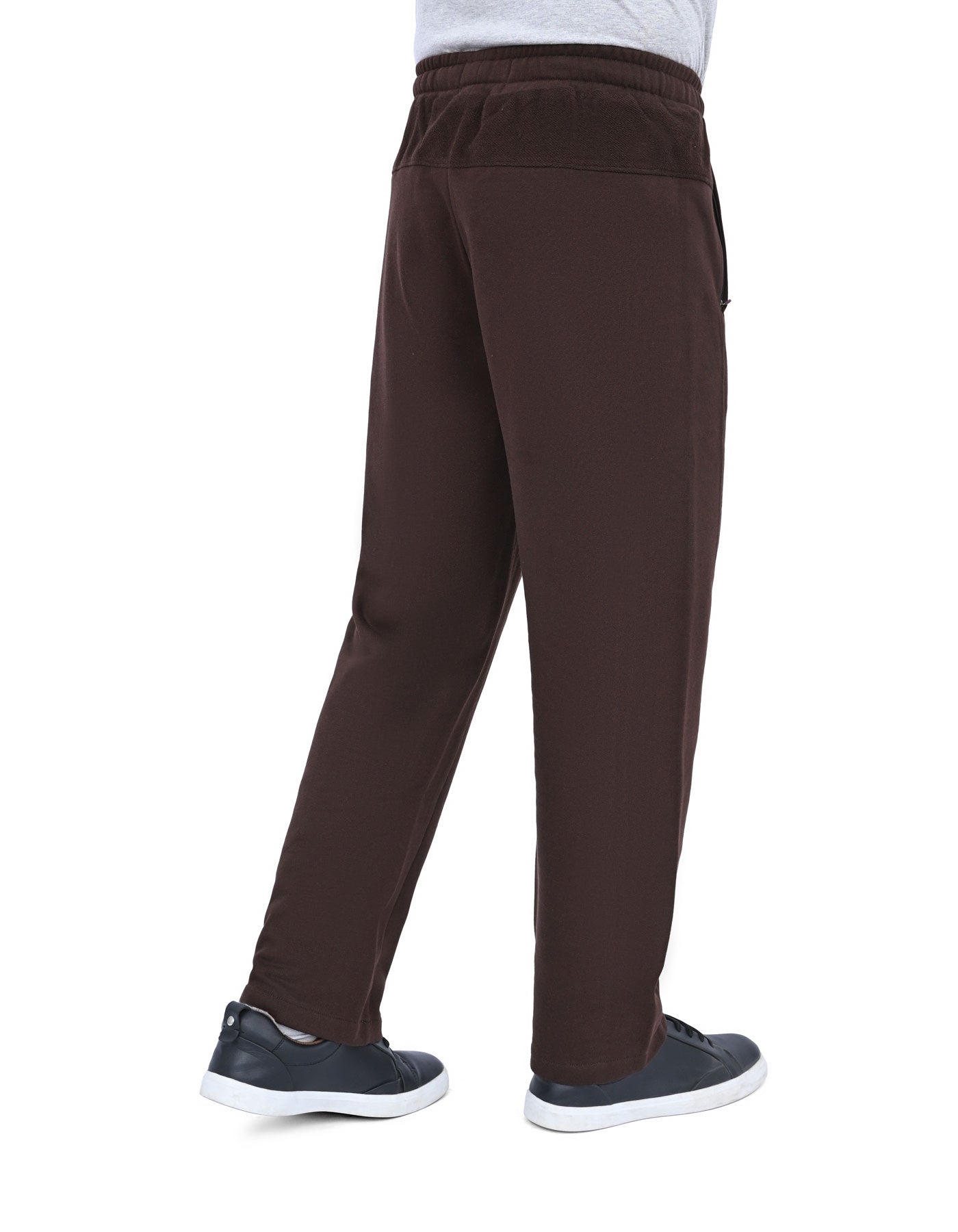 Brown Plain Relax Fit Sweatpants