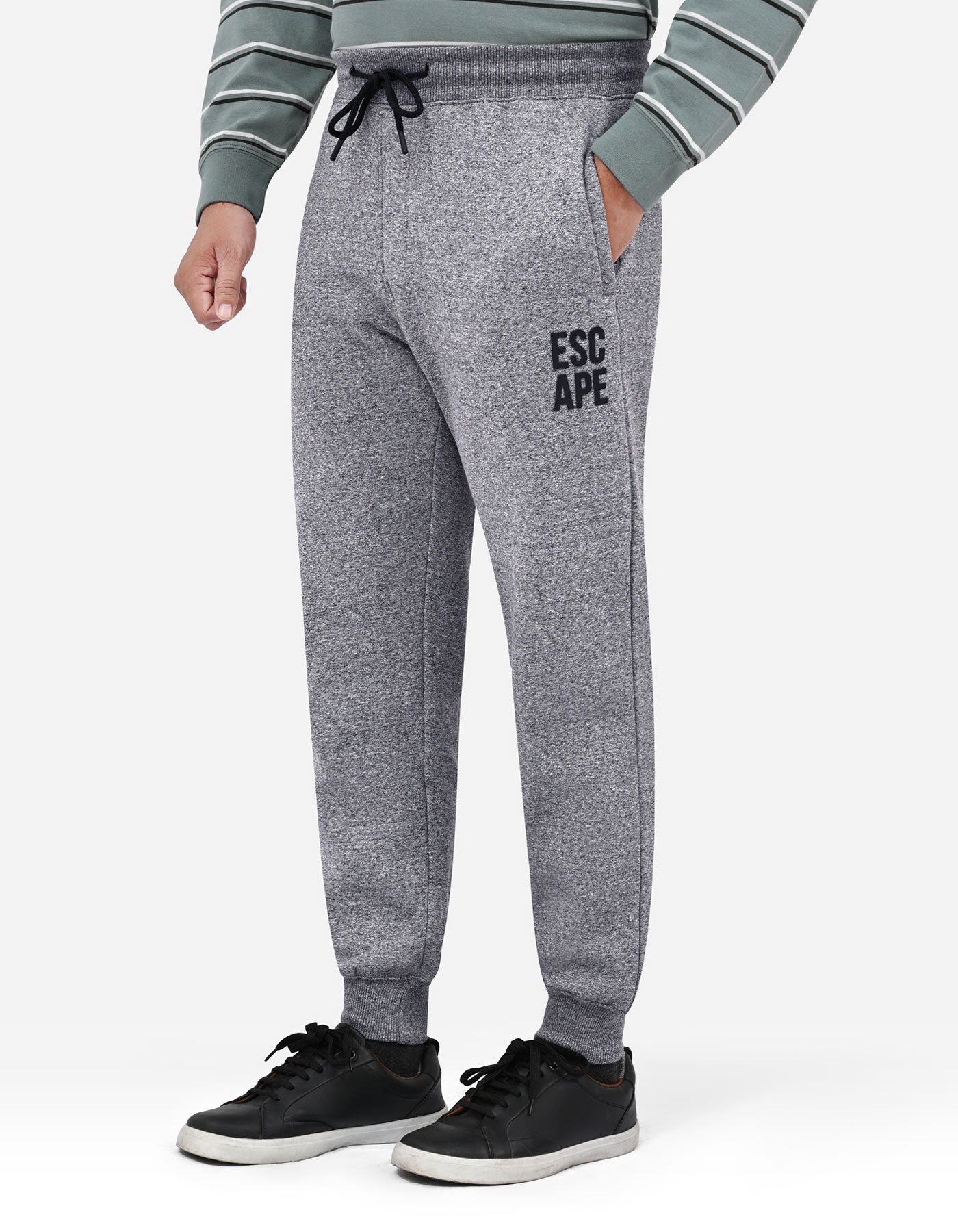 Charcoal Melange Printed LSP2607-S